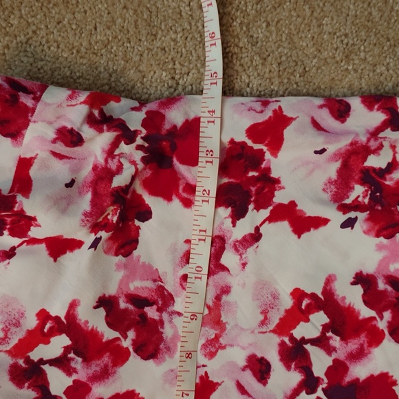 Like new Crepe Midi Slip Dress a new day red floral - Picture 2 of 6